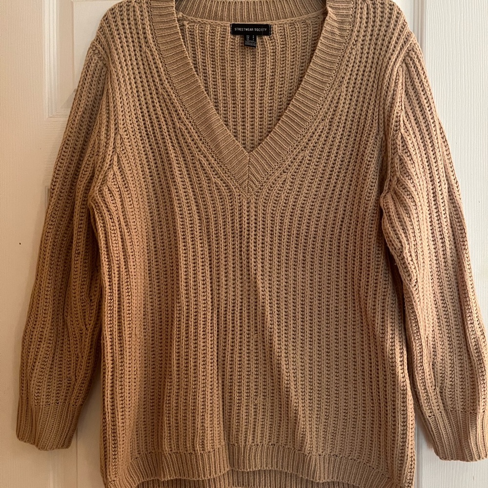 Tan Cableknit Sweater